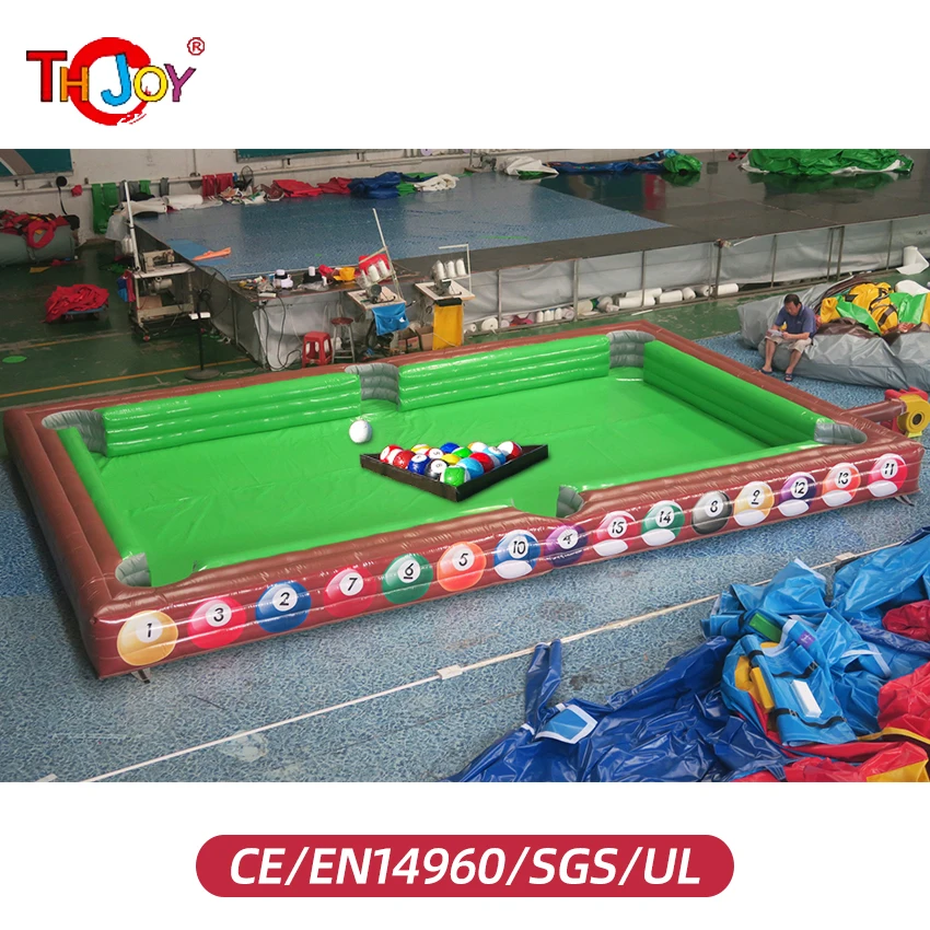 Надувной бильярдный стол для игры в футбол, надувной игровой мяч для игры в футбол, 6x4 м/8x5 м/10x5 м