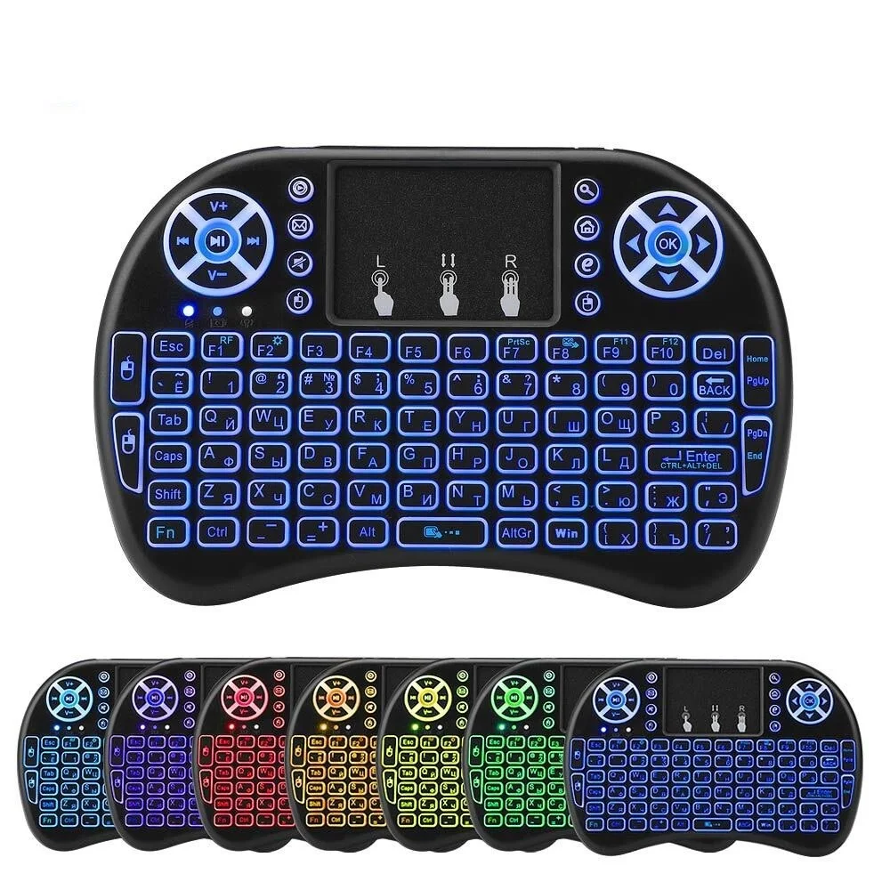 

I8 Wireless Keyboard Russian English Hebrew Version I8+ 2.4GHz Air Mouse Touchpad Handheld For Android TV BOX Mini PC