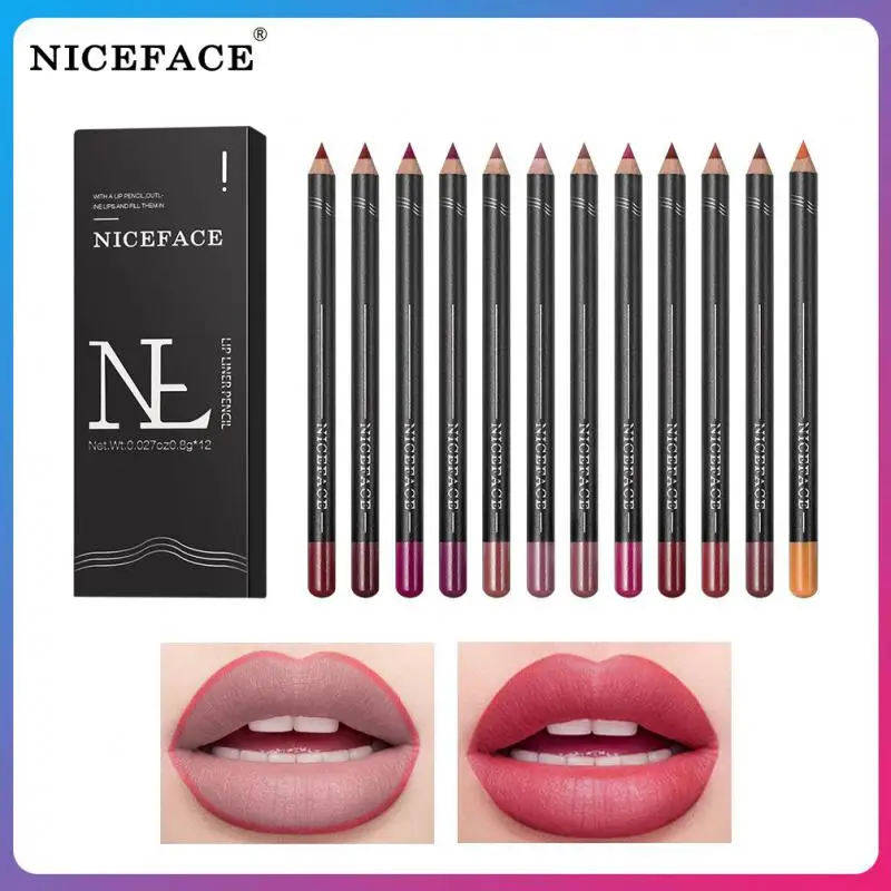 

NICEFACE/box Cosmetische Lippenstift Pen Professionele Matte Waterdichte Lady Charmant Lip Liner Contour Make-Up Lipstick