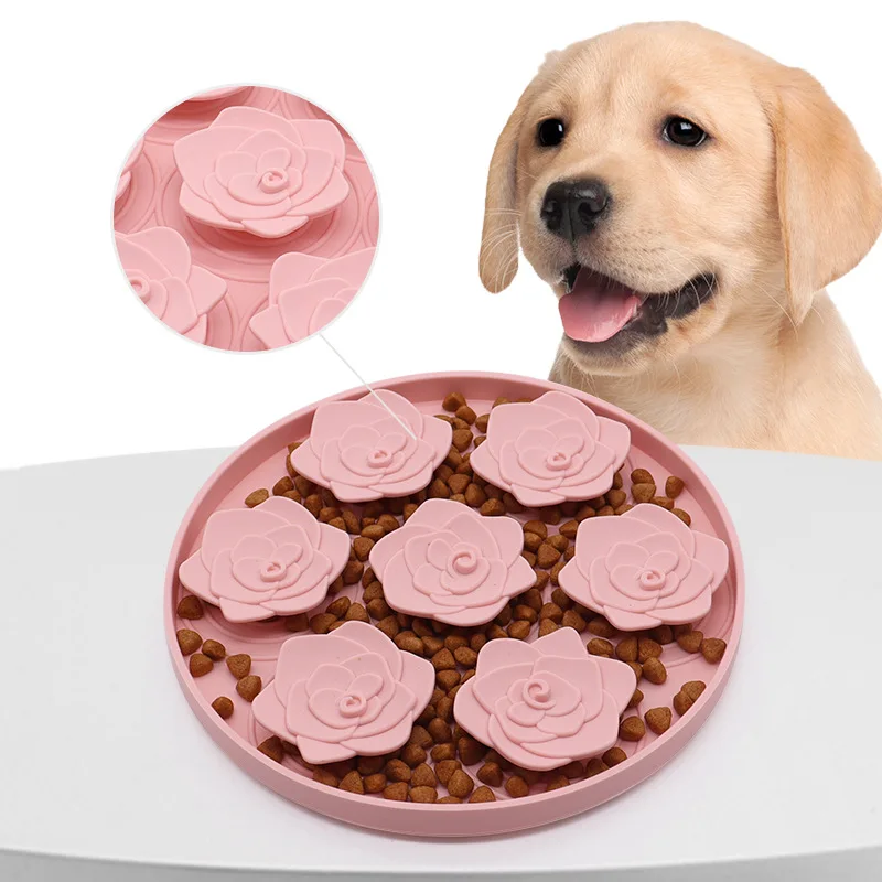 

Dog Licking Pad Circular Pet Slow Food Pad Silicone Suction Cup Dog Sniffing Pad Cat Slow Food Feeding Basin Supplies Meal Pad