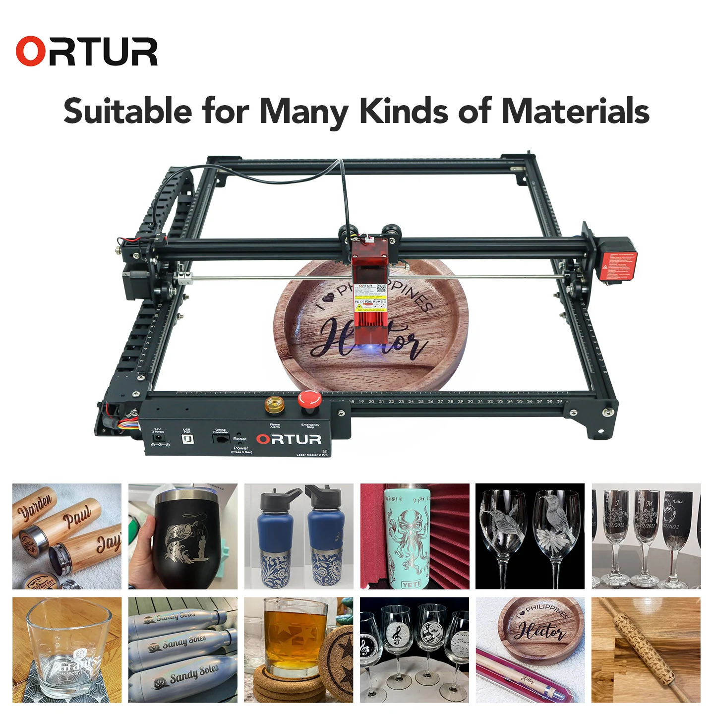 

Free Ship Ortur Laser Master 2 20W Laser Engraver CNC DIY Engraving Cutting Machine Fixed-focus Laser Eye Protect