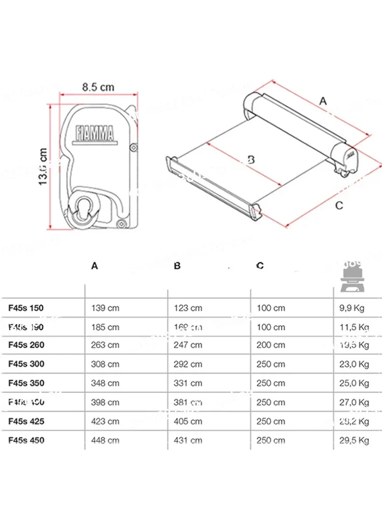 Оригинальный импортный специальный тент FIAMMA RV прицеп уличная водонепроницаемая