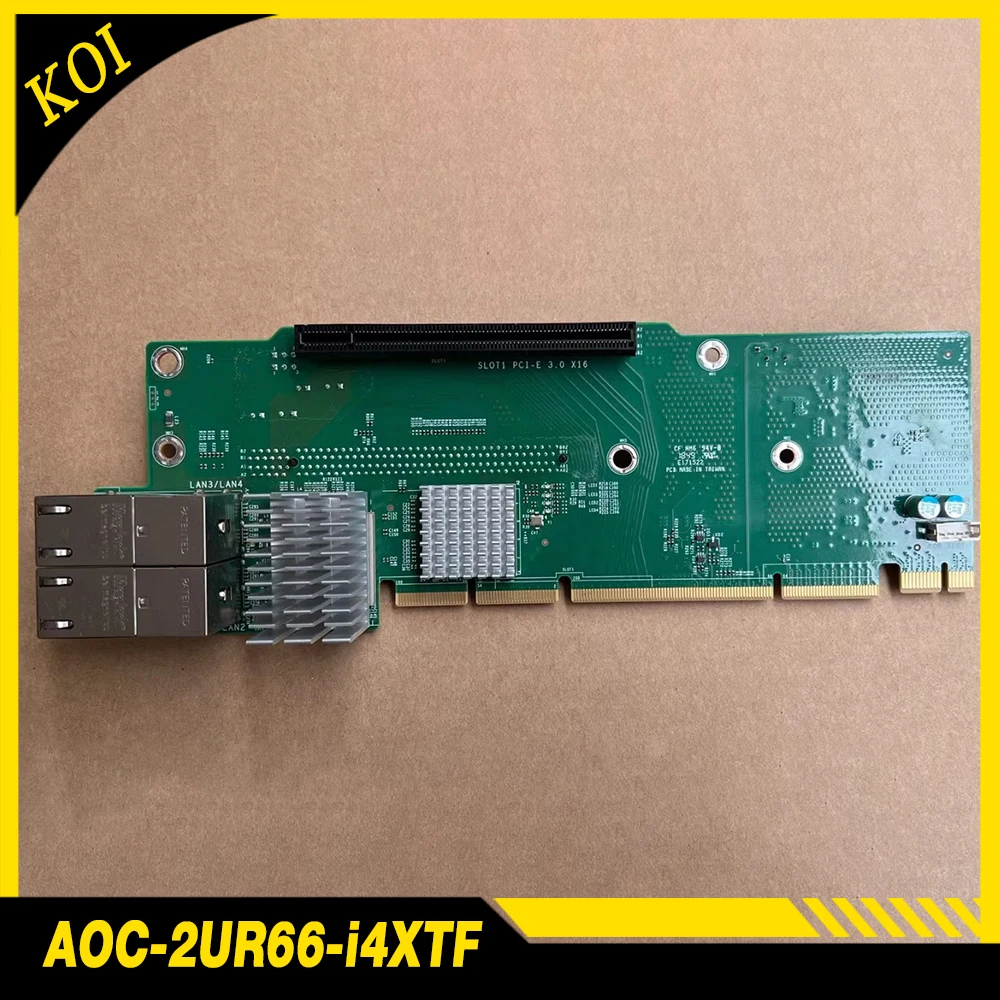 Для сервера Supermicro 8001-22 AOC-2UR66-i4XTF PCI-EX16 3.0 четырехпортовая карта расширения сетевая