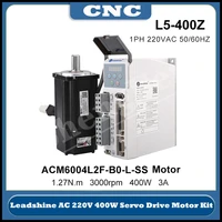 cnc leadshine ac servo drive l5 400z controller input voltage 220v 5060hz 400w with servo motor acm6004l2f b0 l ss 1 27n