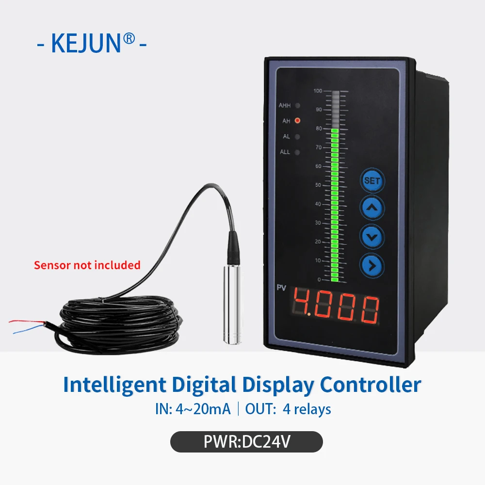 

Автоматический цифровой индикатор уровня жидкости, 4 реле, выход 4-20 мА, 220 В переменного тока, контроллер уровня воды