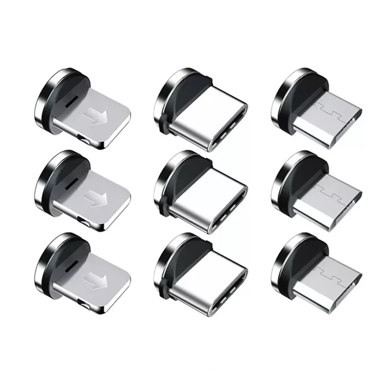 

Cable plug 8 Pin Type C Micro USB C Plugs Phone Magnet Charger Plug Replacement Tips For iPhone 11 line charging