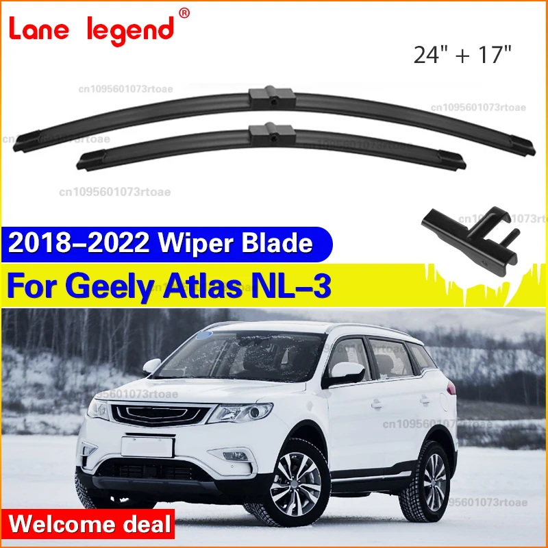 

Щетки стеклоочистителя для Geely Atlas NL-3 2018 2019 2020 2021 2022 автомобильные аксессуары щетки стеклоочистителя переднего стекла резак 24 "+ 17"