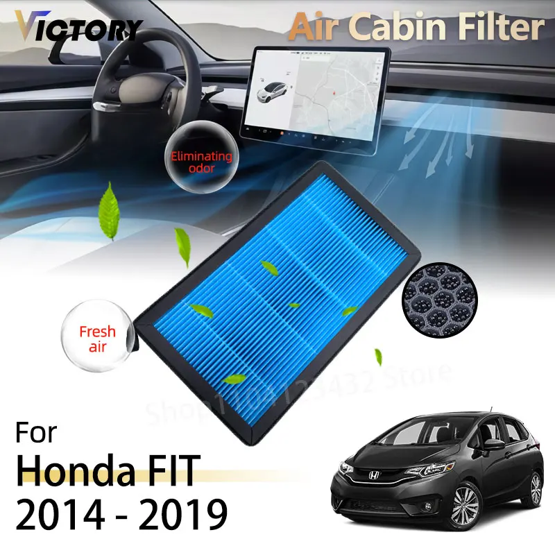 PM2.5 Воздушный салонный фильтр HEPA для Honda FIT JAZZ 2014 2015 2016 2017 2018 2019 GK GK5 GK8 Автомобильные