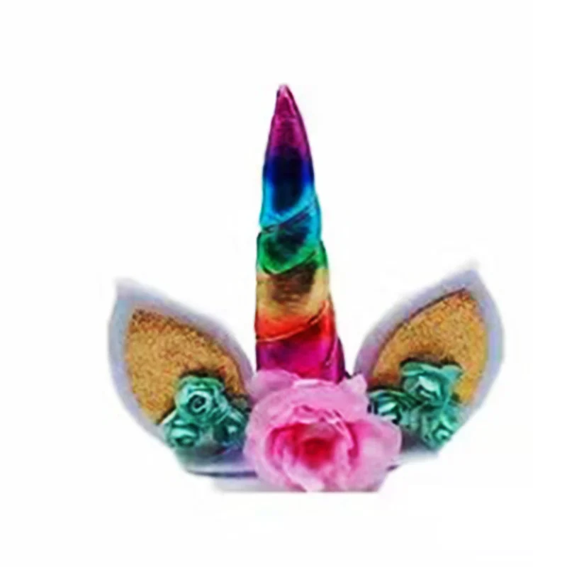 Рог единорога топпер для торта единорог украшение дня рождения детский Единорог