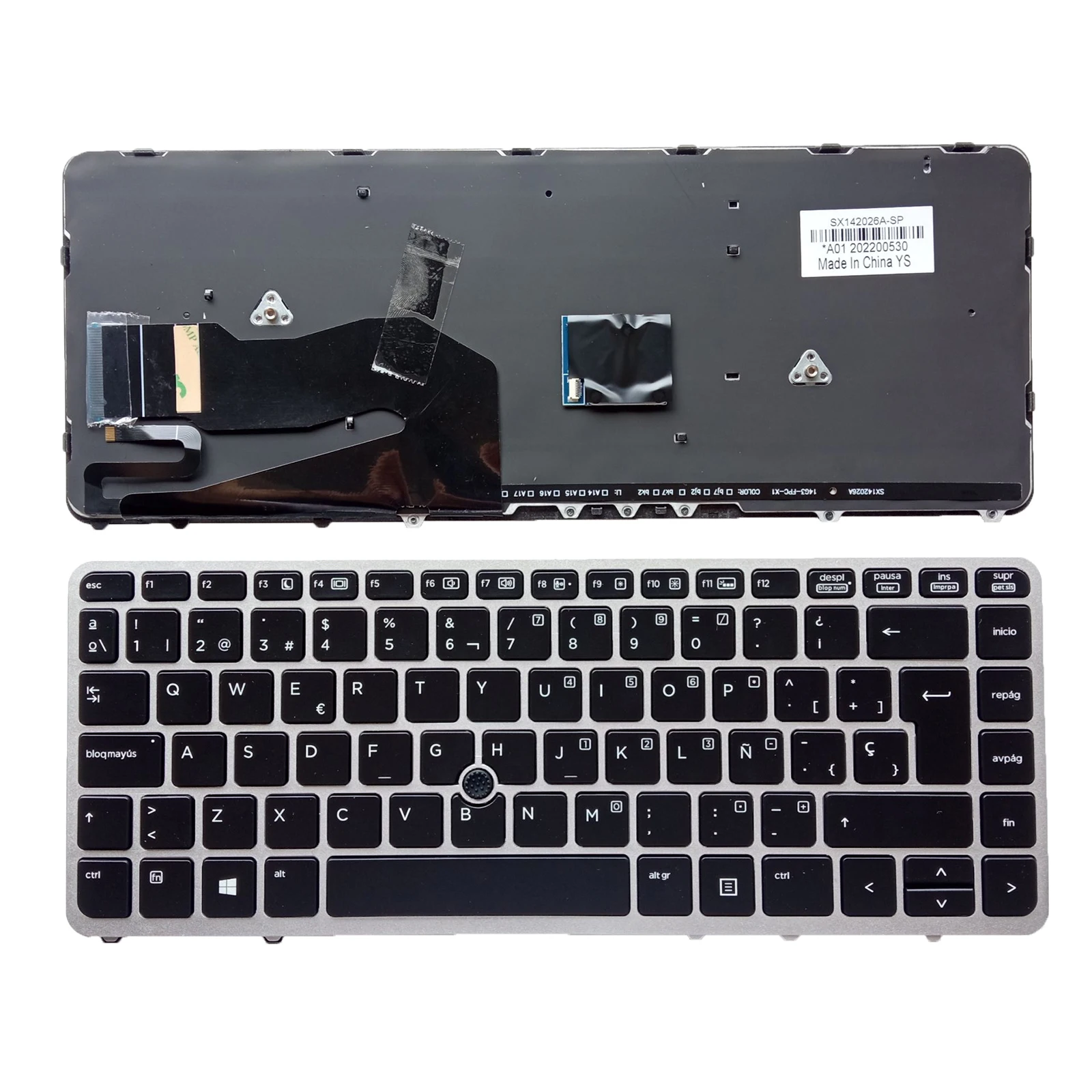 

Оптовая продажа, клавиатура для ноутбука HP 840 G1 G2 /850 G1 G2 /745 G1 G2/740 G1 G2/762758 G1 G2 SP, клавиатура с подсветкой-001, серебристая Teclado