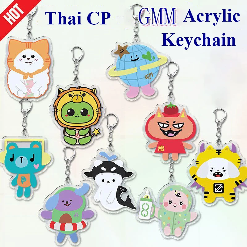 Фото Kawaii GMMTV CP PondPhuwin Forcebook EarthMix акриловые брелки JimmySea KristSingto OffGun TayNew мультяшный брелок для ключей сумка Декор для ключей №1
