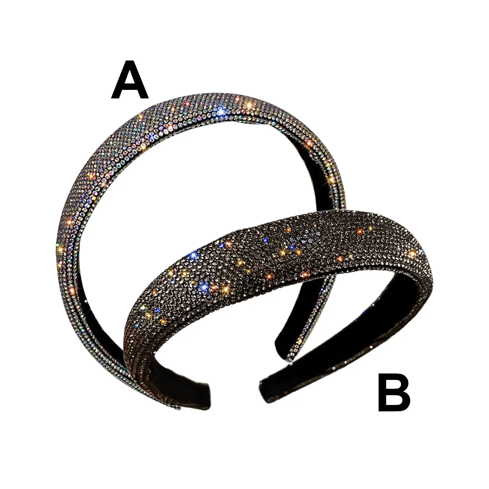 

Rhinestones Headbands Hair Accessories Wide Hairbands for Women Pageant