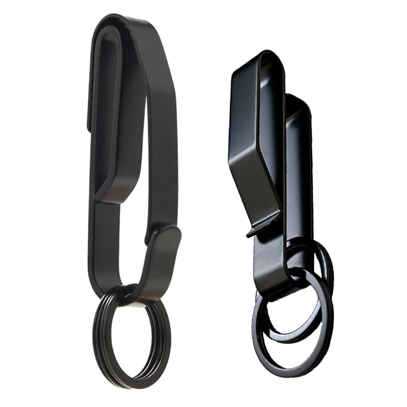 

Stainless Keys Clip Waist Hanging Keyring Holder Belt Outdoor Keychain Buckle