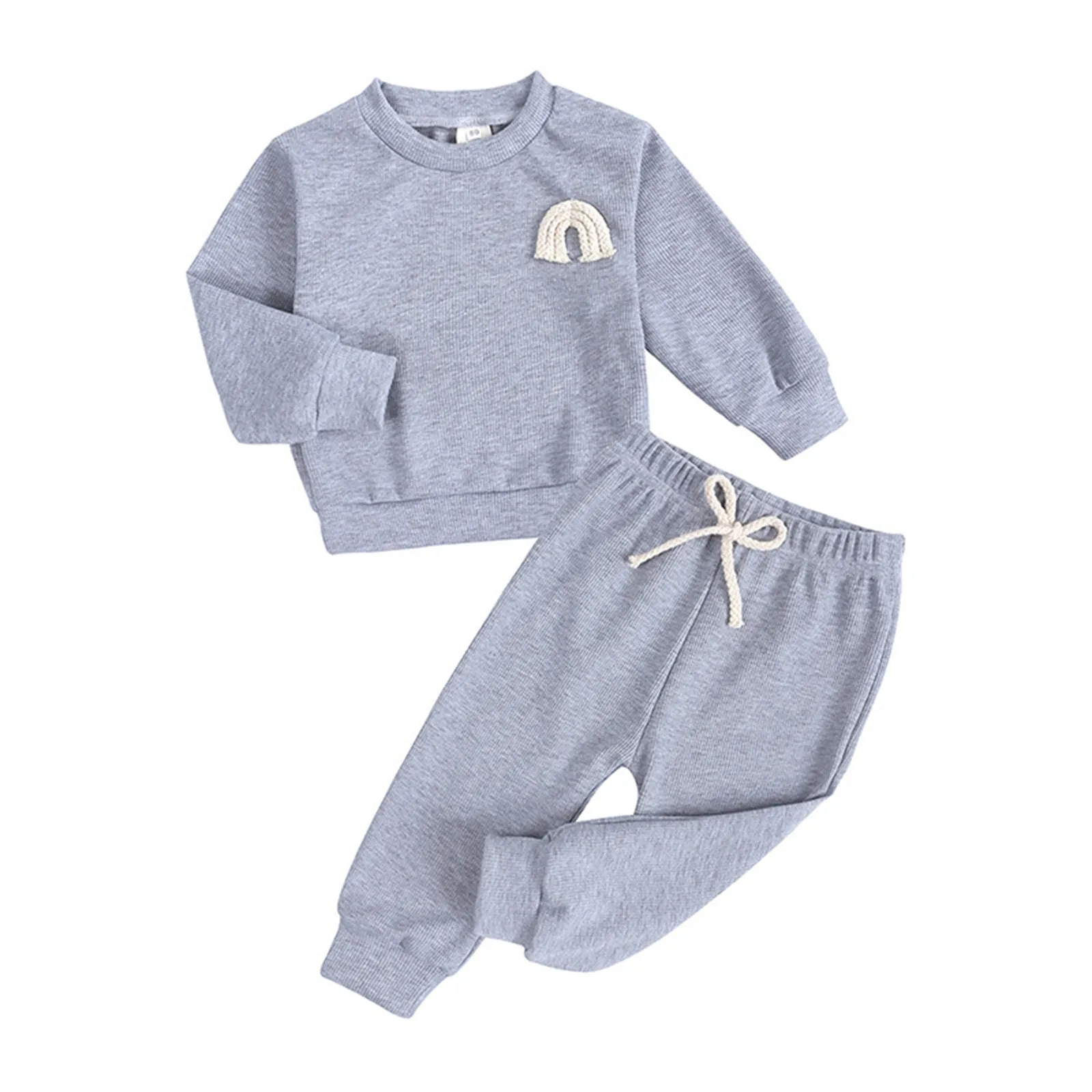 

0-3 Years Toddler Infant Baby Clothes Sets Casual Long Sleeve Sets Solid Sweatshirt Tops+Pants Sets Spring Autumn 2PCS Outfits