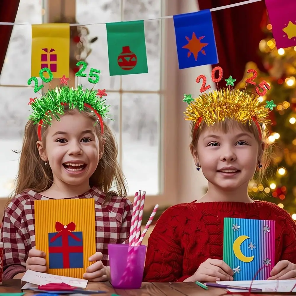 Модный ободок для волос с блестками на новый год