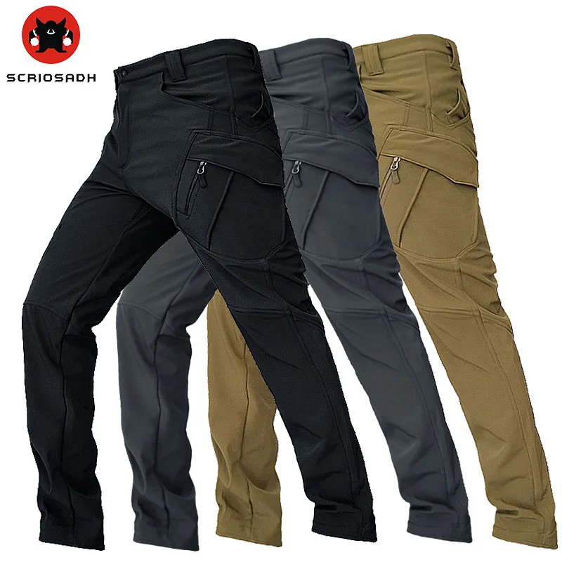 

SCRIOSADH Tactical Pants For Men Outdoor Trekking Hiking Camping Waterproof Windproof Britches Military Training Trousers
