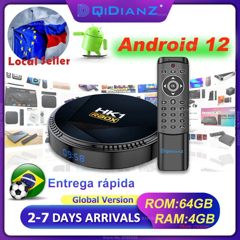 

NEW 2023 Smart 128GB HK1 RBOX H8 Android 12 TV Box Allwinner H618 Wifi6 BT5.0 H.265 4K HDR Set Top Box Media Player HK1RBOX