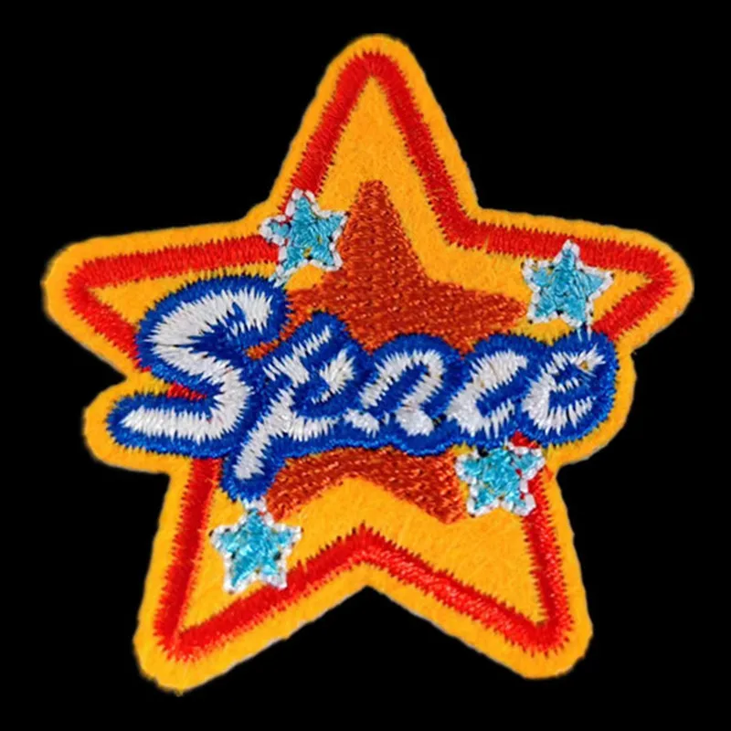 

Embroidery Patch Space Star Logo Iron on Patches for Clothing Accessories Diy 3D Stickers Strange things Gifts