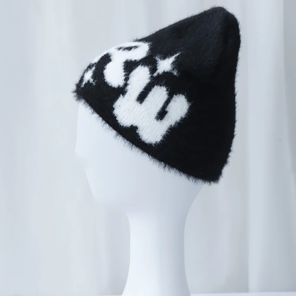 Шапка-бини унисекс Y2K шерстяная шапка в стиле K-POP