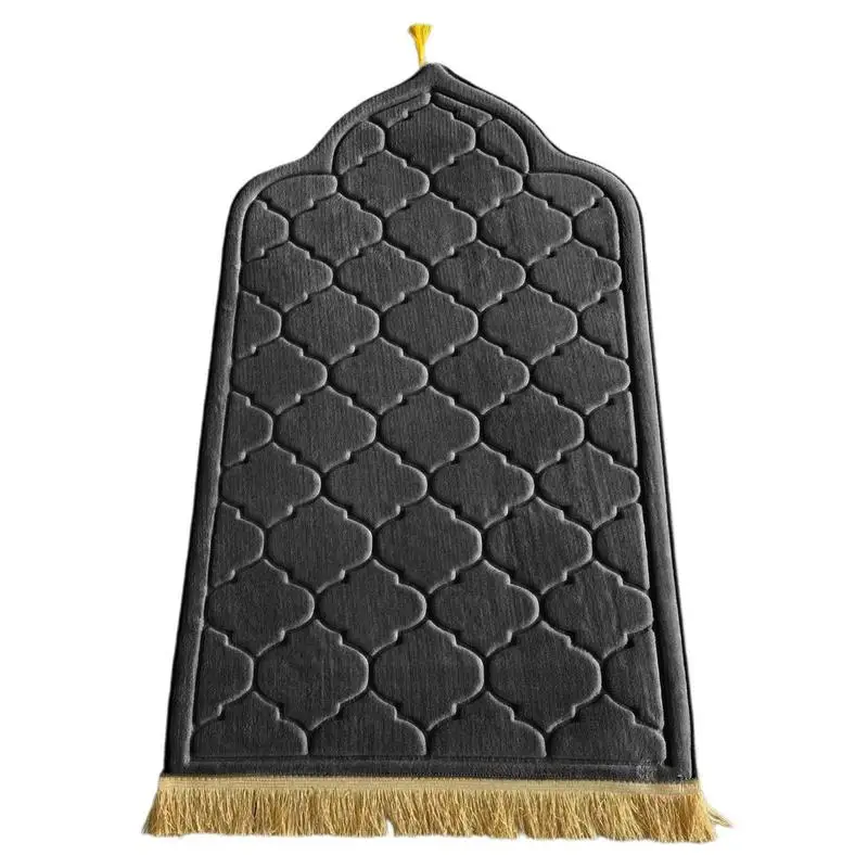 

65x110cm Muslim Prayer Rug Prayer Mat for Ramadan Flannel Carpet Portable Prayer Mat Worship Kneel Embossing Floor Carpets