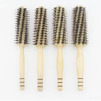 wooden salon hairdressing curling hair brushes ceramic iron hair comb brush curler comb round comb hair brushes