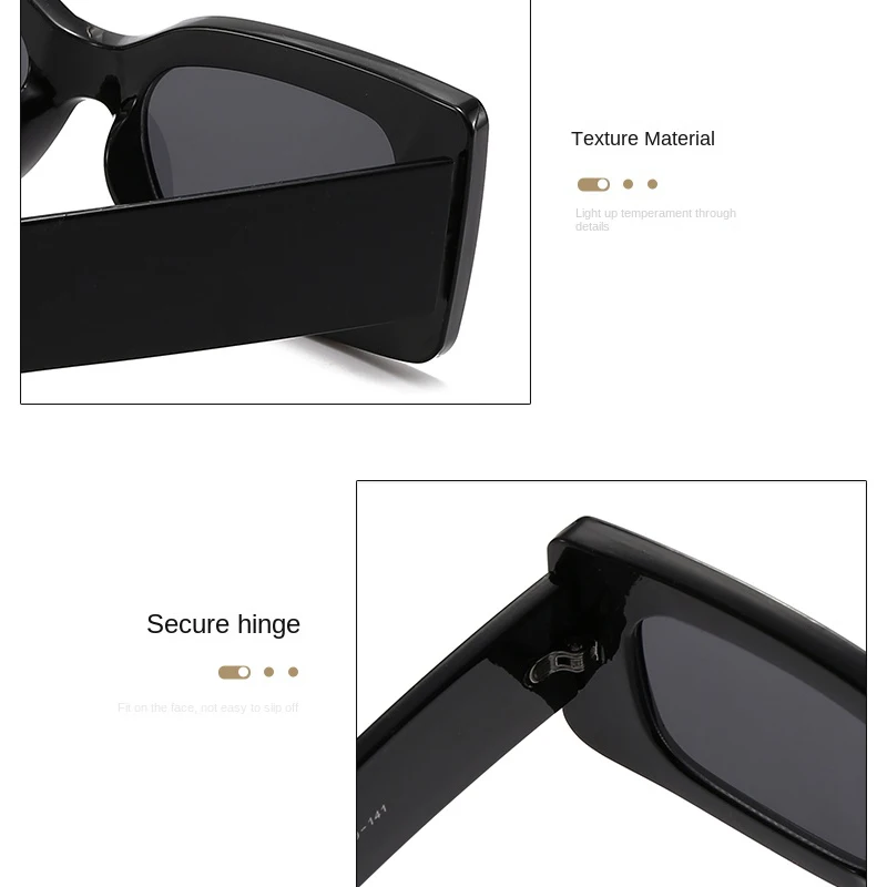 Солнцезащитные очки квадратной формы Y2K для мужчин и женщин модные брендовые