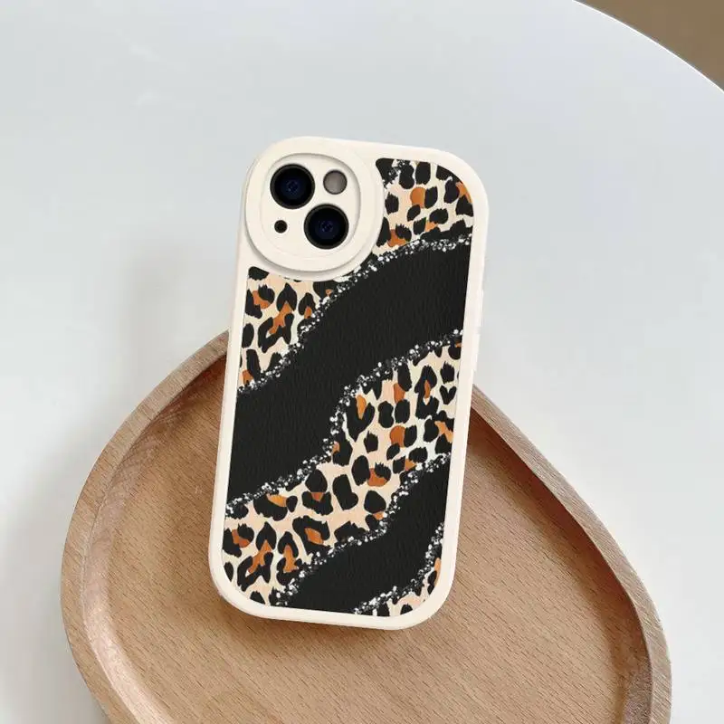 Leopard Print Phone Case Hard Leather For iPhone 14 13 12 Mini 11 14 Pro Max Xs X Xr 7 8 Plus