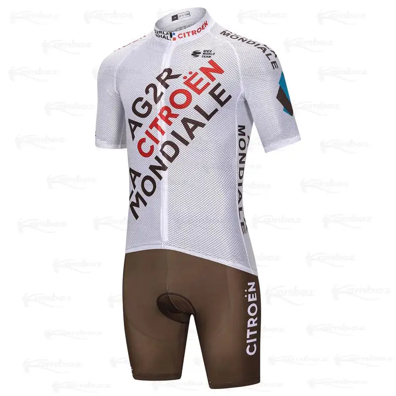 

Новинка велосипедная команда 2021 одежда для брюк AG2R Велоспорт Джерси наборы Мужская Премиум Одежда с коротким рукавом быстросохнущая одежд...