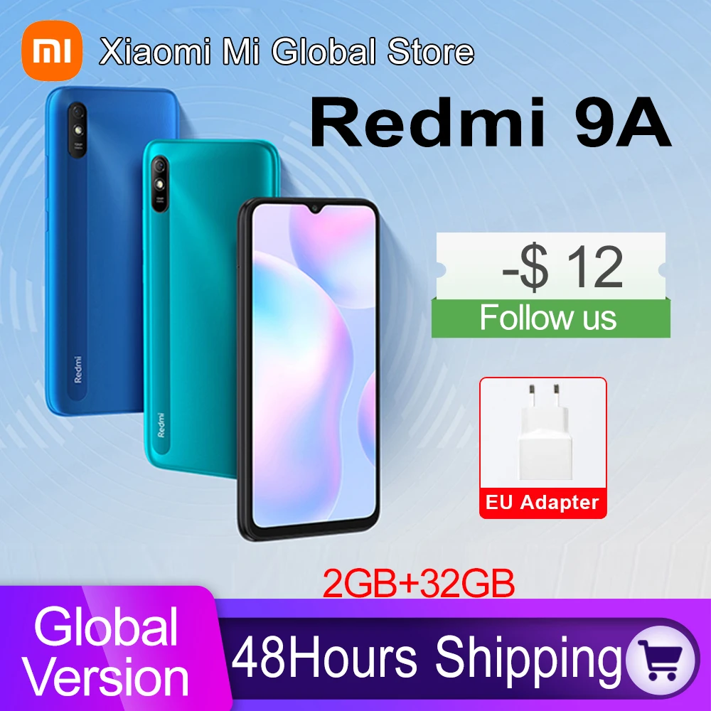 Global Version Xiaomi Redmi 9A 9 A 32GB ROM 2GB RAM MTK Helio G25 Octa Core 5000mAh Big Battery 13MP 6.53
