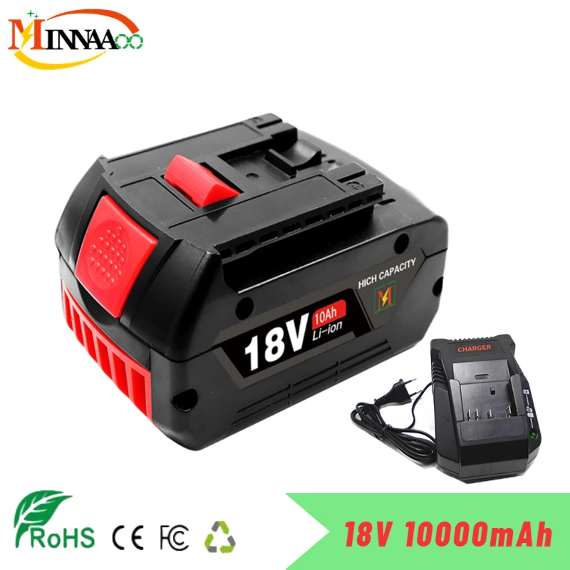 

NEW For BOSCH Authentic 18V 10AH LITHIUM-ION BATTERY GBA 18V 10AH 18V Professional GBA GSR GSB BAT618 BAT609 w/Fuel Guage