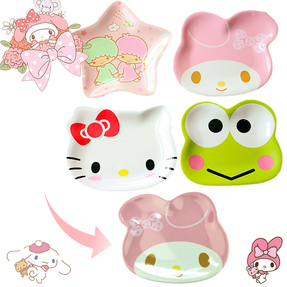 Sanrioed Kittly My Melody Kuromi Cinnamoroll Purin торт Снэк Высушенные Фрукты тарелка боковая аниме