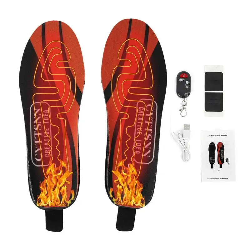 

Heated Insoles USB Rechargeable Winter Heating Insole Electric Thermal Insoles with Three-speed Wireless Thermostat Foot Warmers