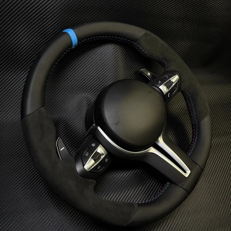 Индивидуальный руль из натуральной кожи и замши для BMW M3 M5 M6 F01 F02 F06 F07 F10 F11 F12 F13 F30 F32