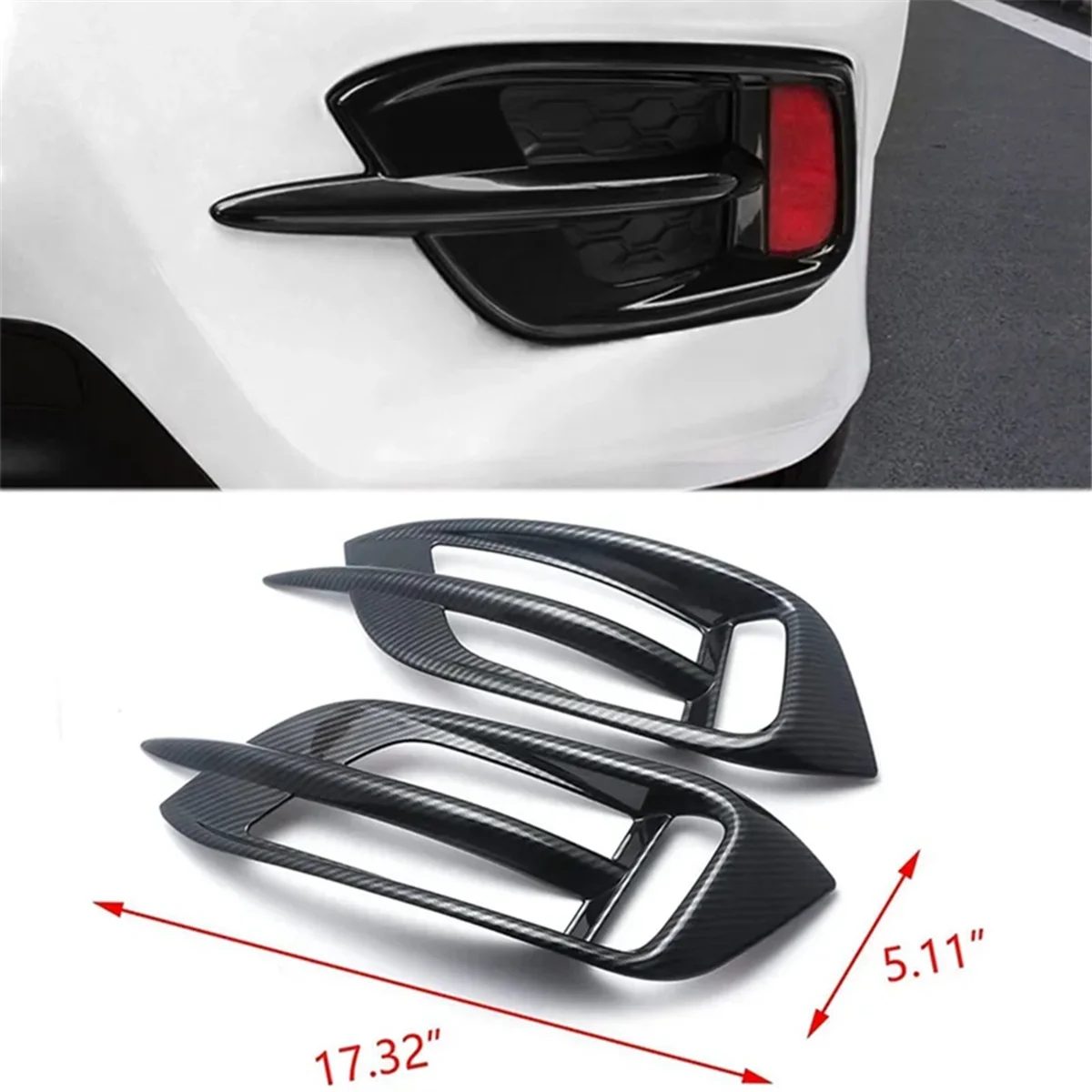 Задняя противотуманная фара из углеродного волокна для Honda Civic 10 2016 2017 2018 2019