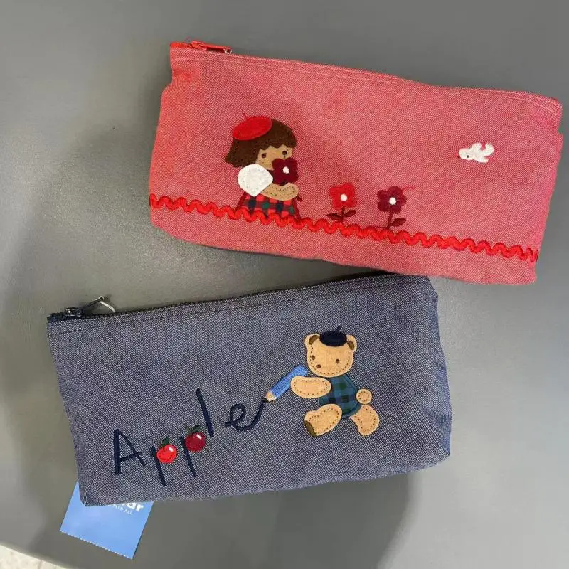 

Kawaii Lesportsac Cartoon Embroidery Storage Bag Cartoon Anime Pattern Girl Cosmetic Storage Bag Pencil Bag Girl Birthday Gift