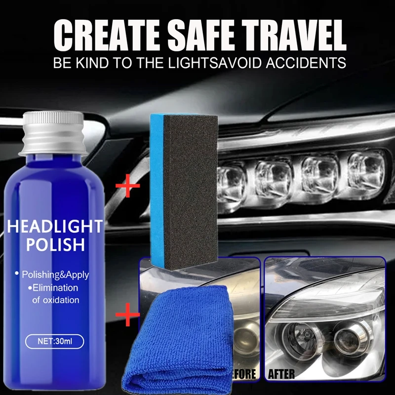 

Car Headlight Repair Fluid auto Lamp Repair Agent Car Light Renew Repair Refurbished Fluid car Lamp Plating Refurbishment 30ml