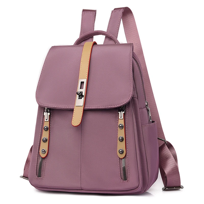 

Модный женский дорожный рюкзак для отдыха на открытом воздухе, простые сумки через плечо из ткани Оксфорд для девочек-подростков, школьная ...