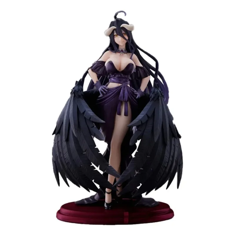 

20cm Animation OVERLORD The King of The Dead Albedo Black Dress PVC Action Figure Collectible Model Toy Furniture for Display