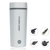 portable travel office electric kettle boiling water bottle cup 12v 24v 110v 220v stainless steel hot water heating thermos