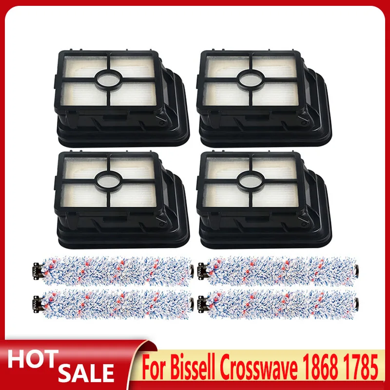 

Hepa Filter Roll Brush For Bissell Crosswave 1785 1866 1868 2303 2305 2306 Series Vacuum Cleaner Floor Pet Carpet Brush