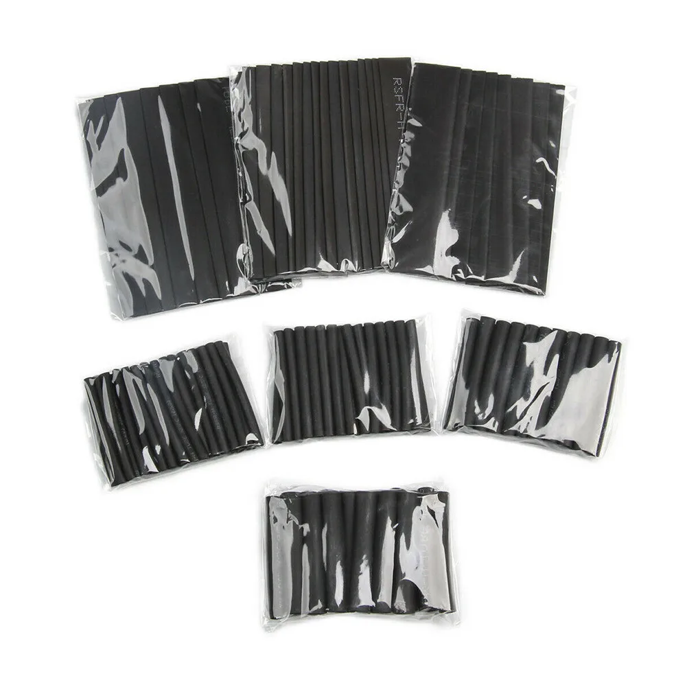 Набор термоусадочных трубок для обмотки проводов черного цвета 381 шт. |