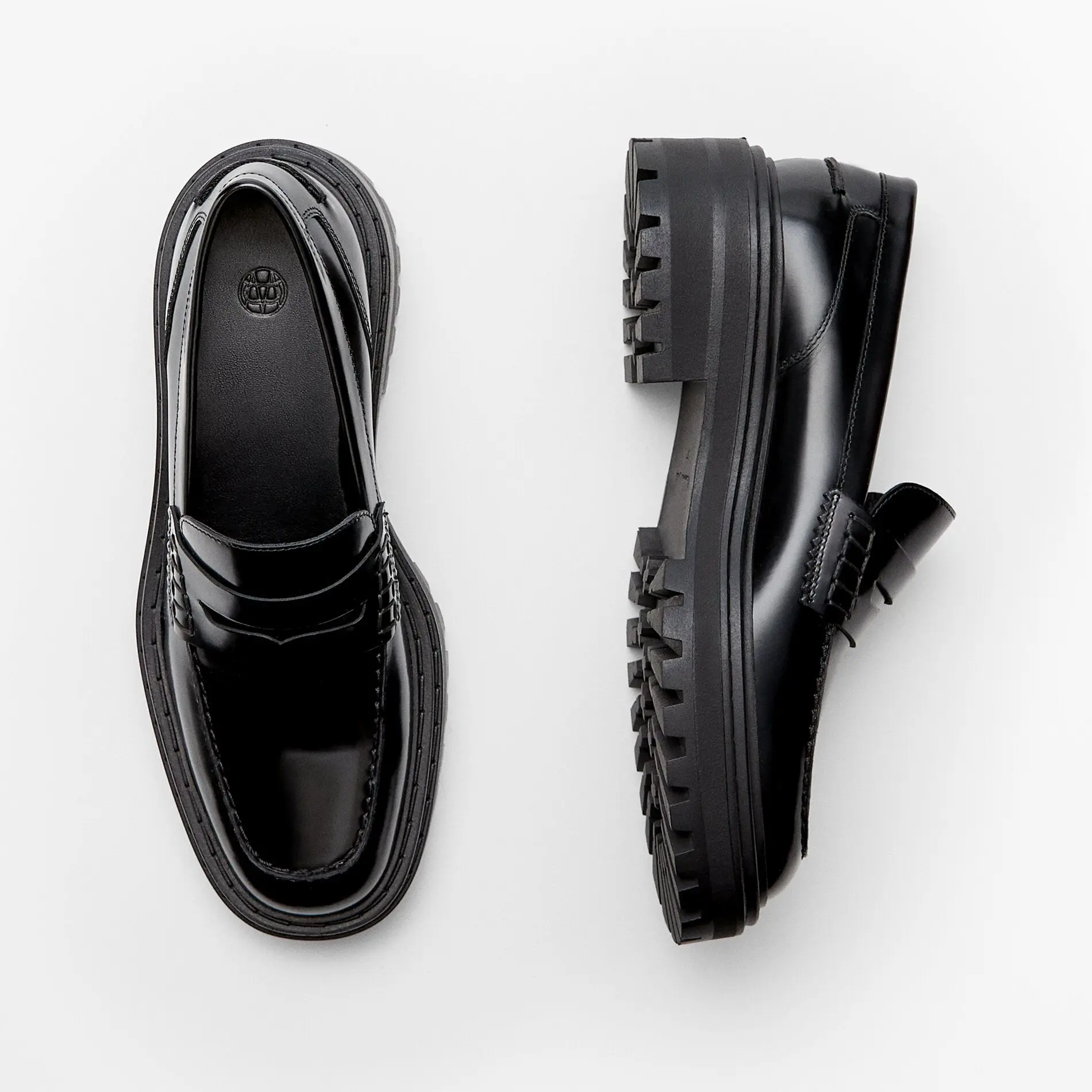 

SOUTHLAND 2022 Autumn Winter England Style Simple Fashion Thick Sole Genuine Leather Slip-On Loafers Shoes Flat Shoes Women