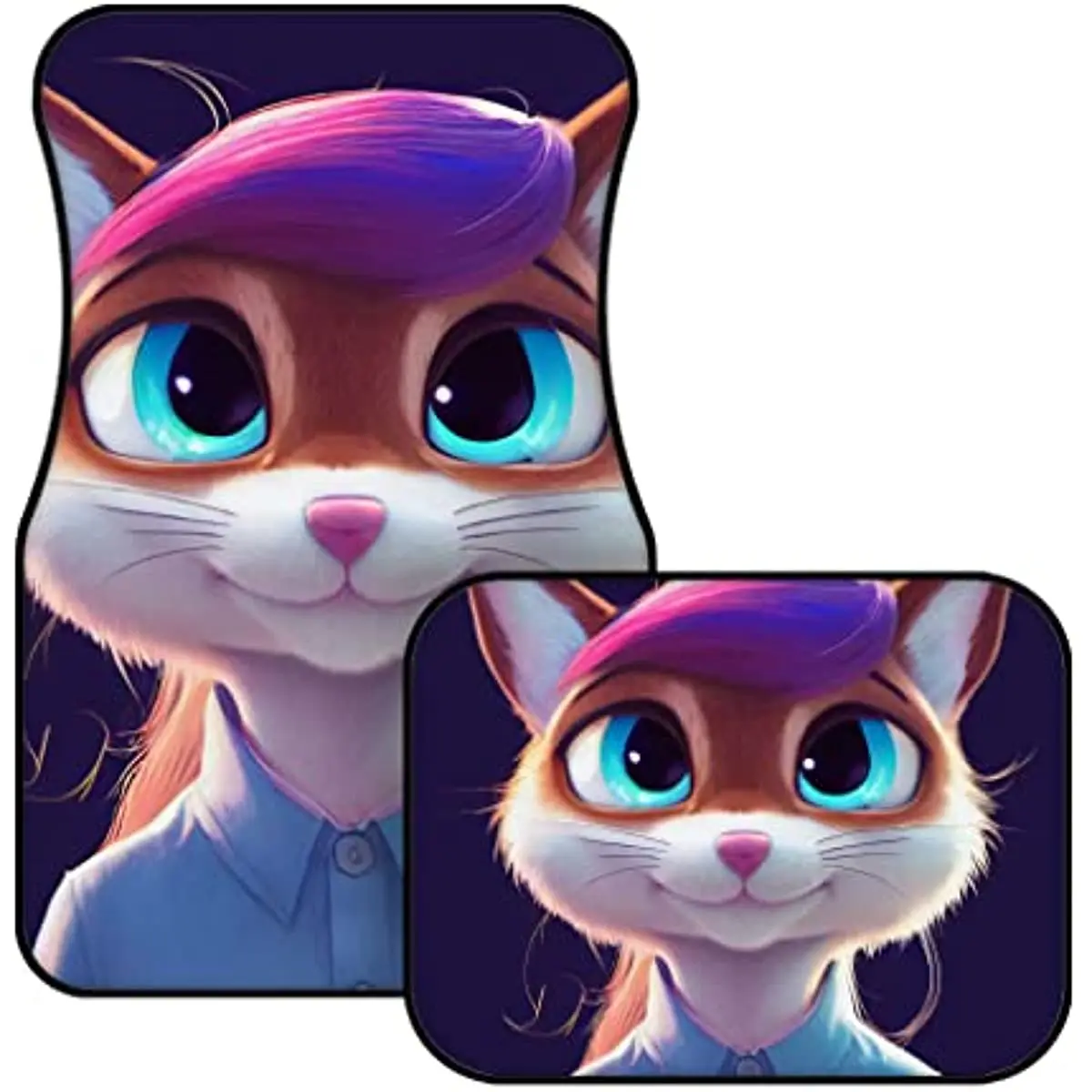 

Anime Cat Girl Car Floor Mats 4PCS - Graphic Floor Mats for Car - Unique Floor Mats for Car