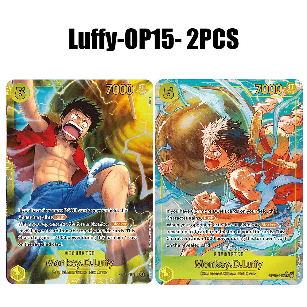 Набор карточек персонажей One Piece желтого цвета SP SR: Нами, Лоу, Робин EB03, Луффи, Зевс, Энел (реплика прокси-карты) (art.: 3920dce3d62ff) - 3920dce3d62ff