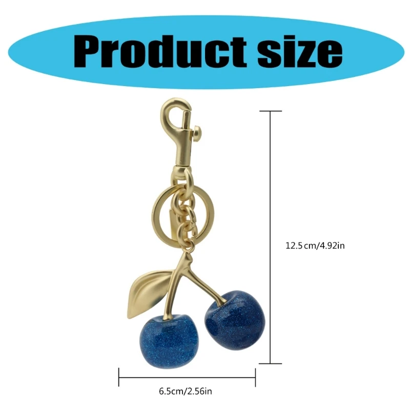 Портативный синий вишневый брелок для ключей украшение уникальный дизайн