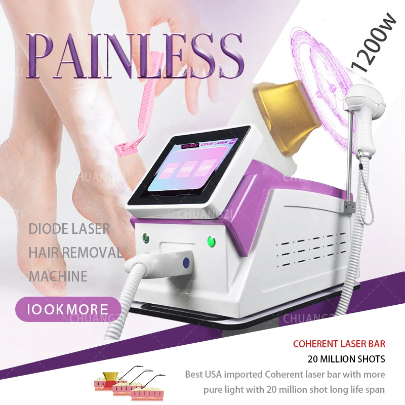 

The latest diode laser hair removal 808 755 1064 / 808nm laser permanent hair removal / diode laser hair removal