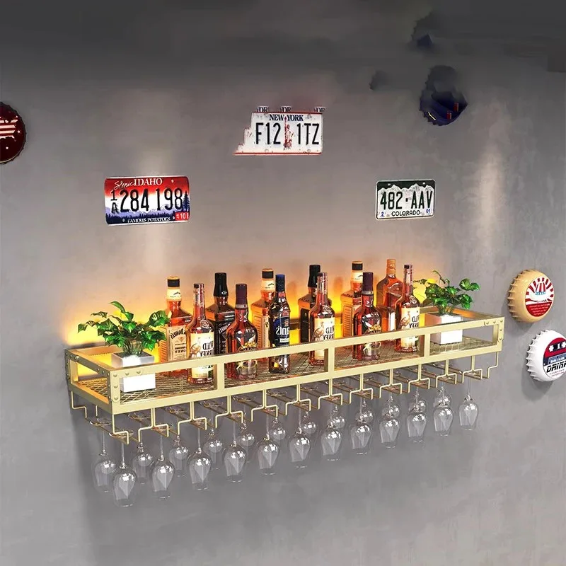 Металлическая Винная стойка для бара настенный демонстрационный погреб