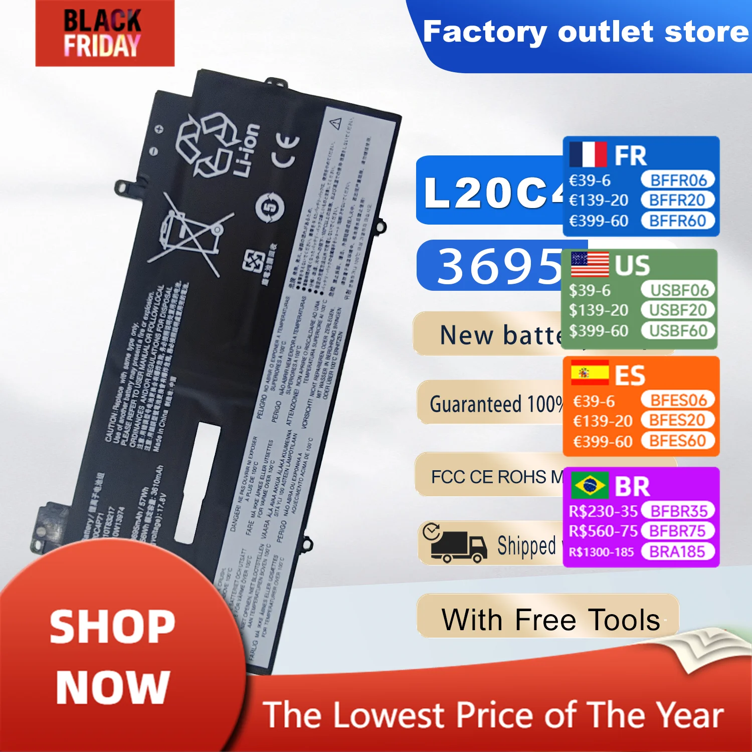 DXT Новый аккумулятор для ноутбука L20M4P71 L20C4P71 L20L4P71 L20D4P71 Lenovo ThinkPad X1 Carbon 9-го 10-го