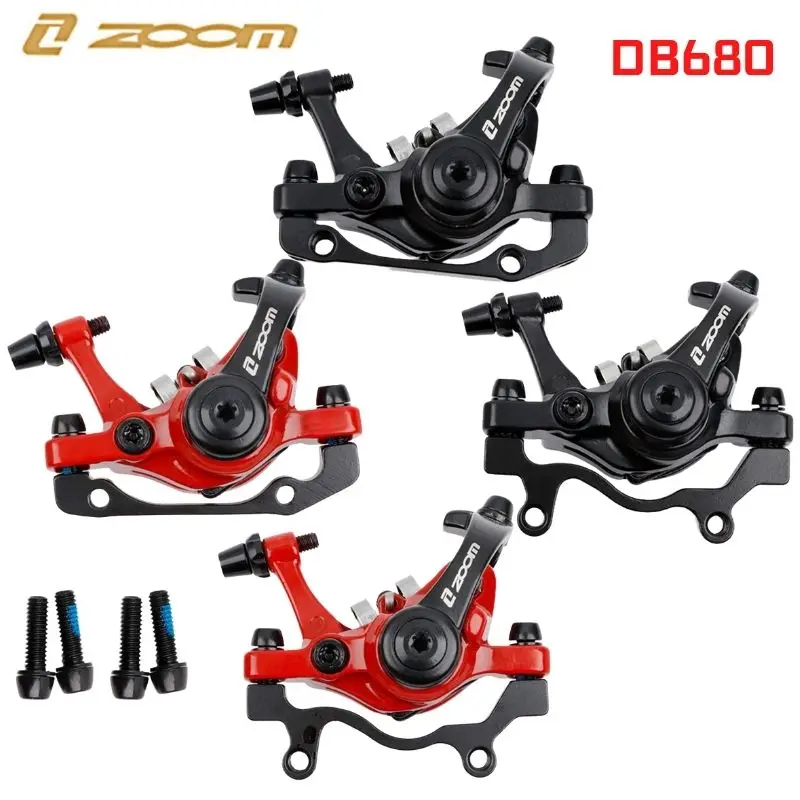 ZOOM DB-680 Bicycle Disc Brake Aluminum Alloy MTB Mountain Road Bike Ajustable Front and Rear Mechanical Caliper Cycling Parts