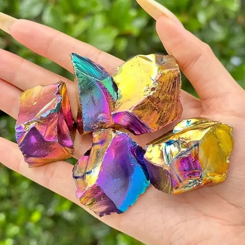 Необработанный гальванический обсидиан 2-4 см